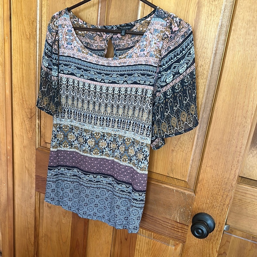Lucky Brand Women's Patterned Blouse - multiple colors.
